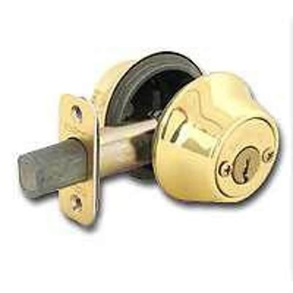 Kwikset 660 Series Deadbolt, Keyed Alike Key, Steel, Polished Brass